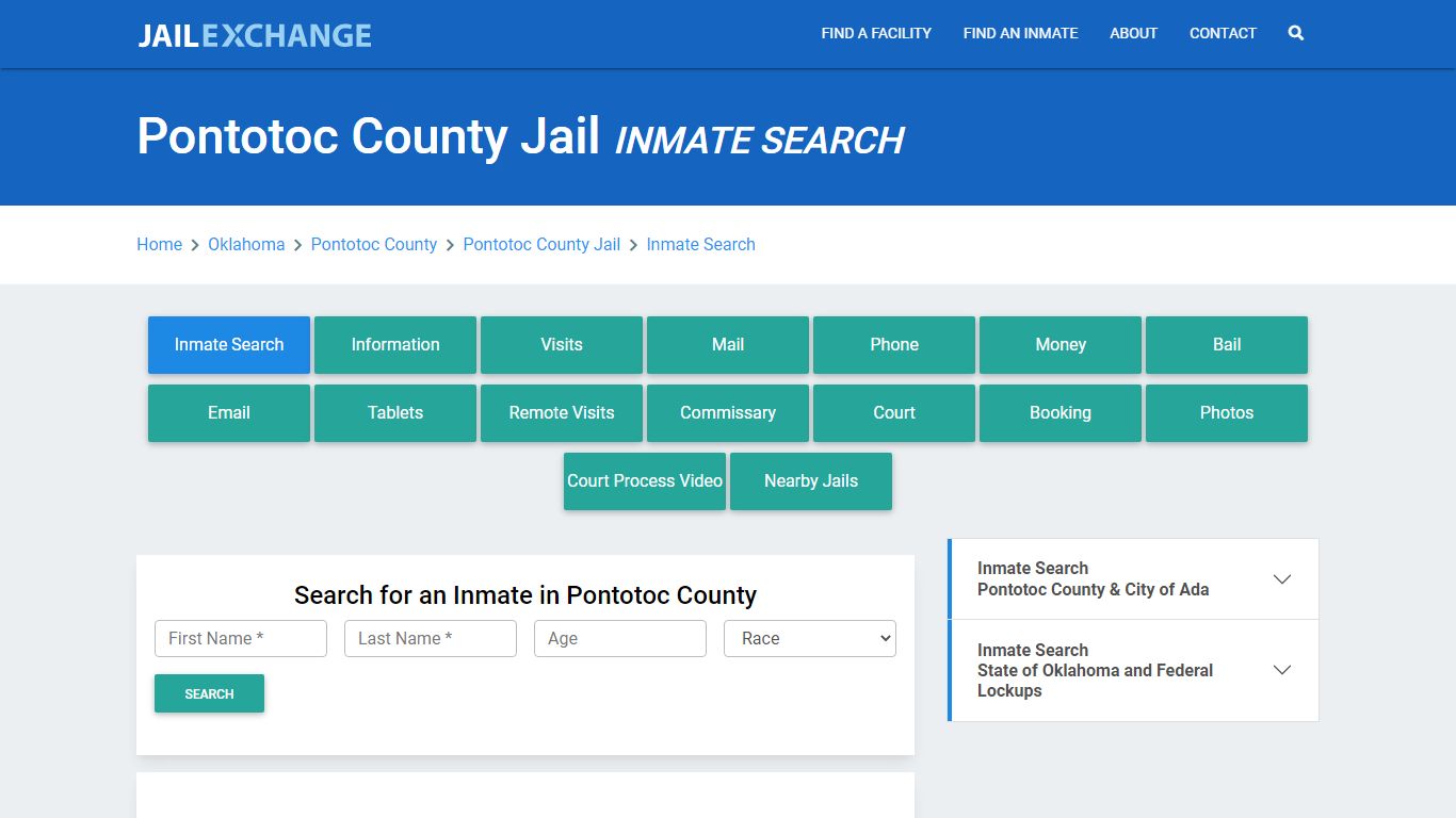 Pontotoc County Jail, OK Inmate Search: Roster & Mugshots