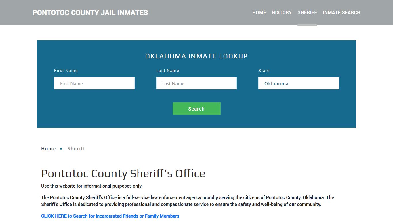 Pontotoc County Sheriff, OK Arrest Warrant Lookup